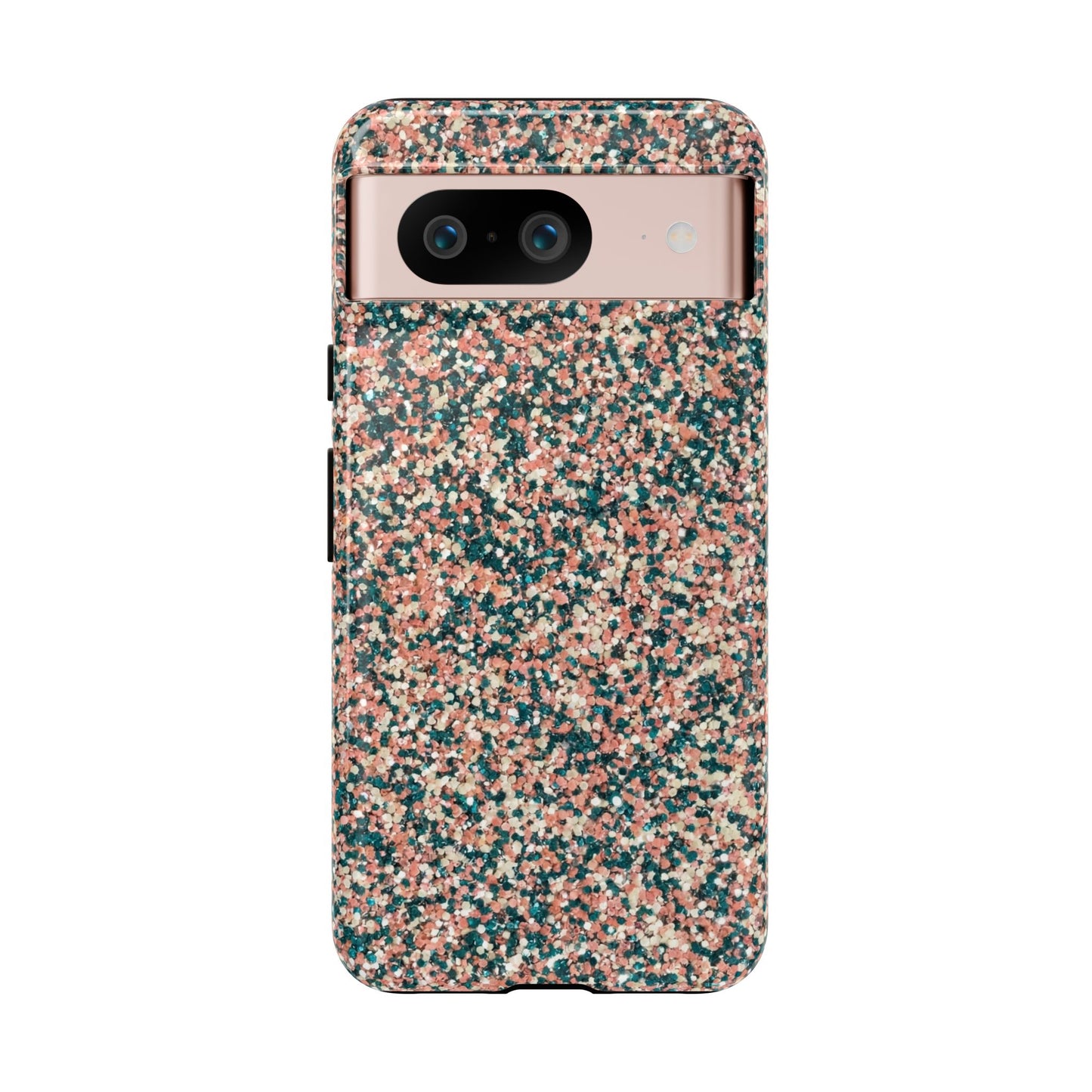 Speckled Confetti Tough Phone Case — Protective Floral Pink & Teal Design