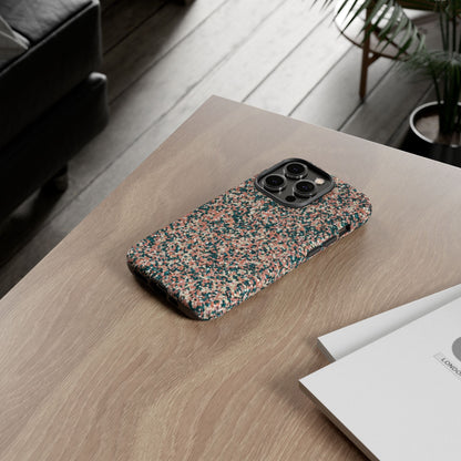 Glitter Speckle Tough Phone Case — Pink & Teal Protective Cover