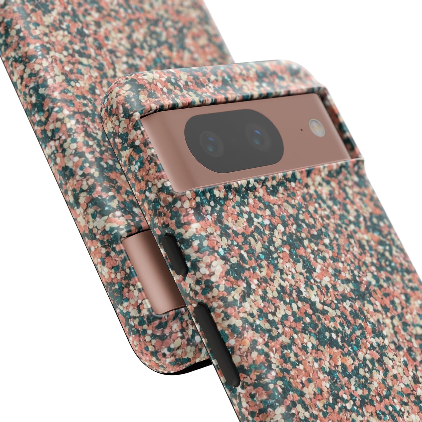 Speckled Confetti Tough Phone Case — Protective Floral Pink & Teal Design