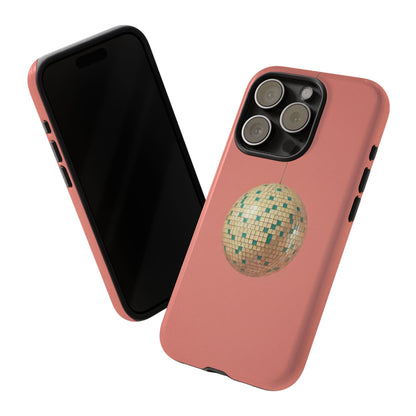 Disco Ball Tough Phone Case — Retro Pink Protective iPhone Cover
