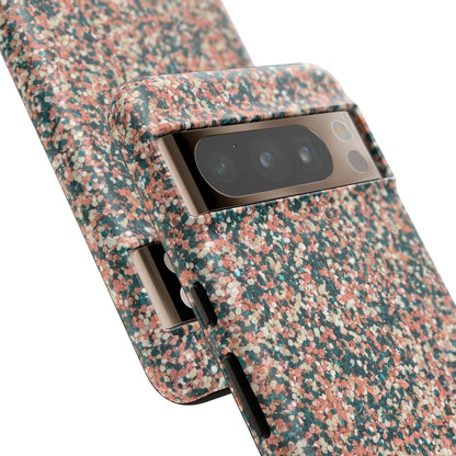 Speckled Confetti Tough Phone Case — Protective Floral Pink & Teal Design