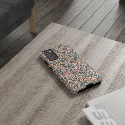 Speckled Pink & Teal Tough Phone Case — Durable Protective Cover
