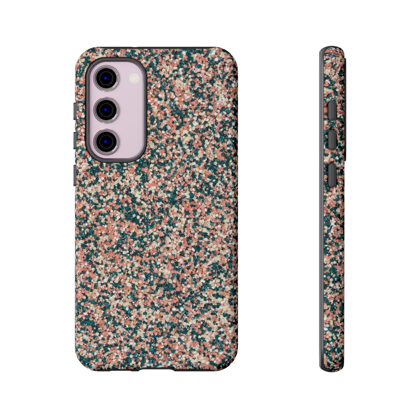 Speckled Pink & Teal Tough Phone Case — Durable Protective Cover