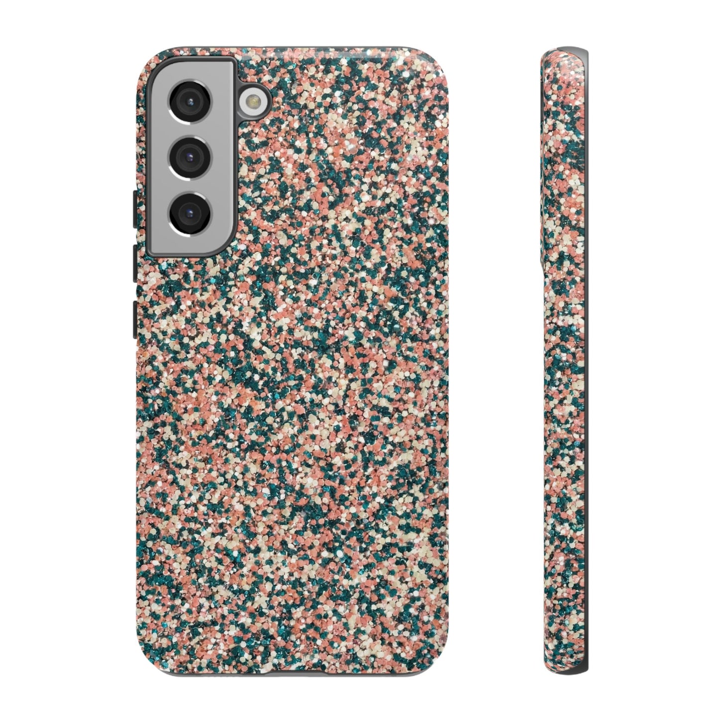 Speckled Pink & Teal Tough Phone Case — Durable Protective Cover