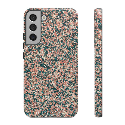 Speckled Pink & Teal Tough Phone Case — Durable Protective Cover