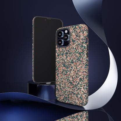 Glitter Speckle Tough Phone Case — Pink & Teal Protective Cover