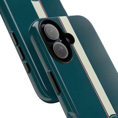 Racing Stripe Phone Case - Retro Teal with Number 86