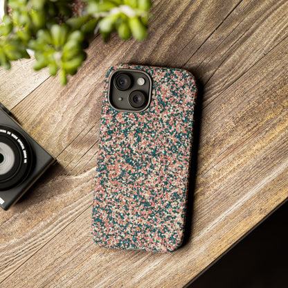 Glitter Speckle Tough Phone Case — Pink & Teal Protective Cover
