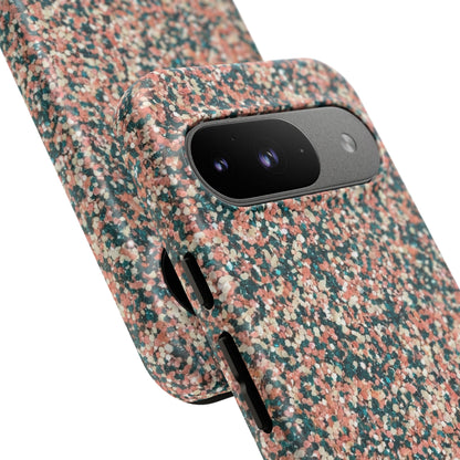 Speckled Confetti Tough Phone Case — Protective Floral Pink & Teal Design