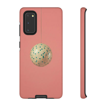 Disco Ball Tough Phone Case — Retro Pink Protective Cover