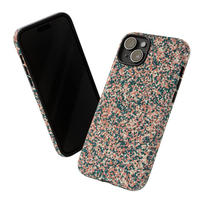 Glitter Speckle Tough Phone Case — Pink & Teal Protective Cover