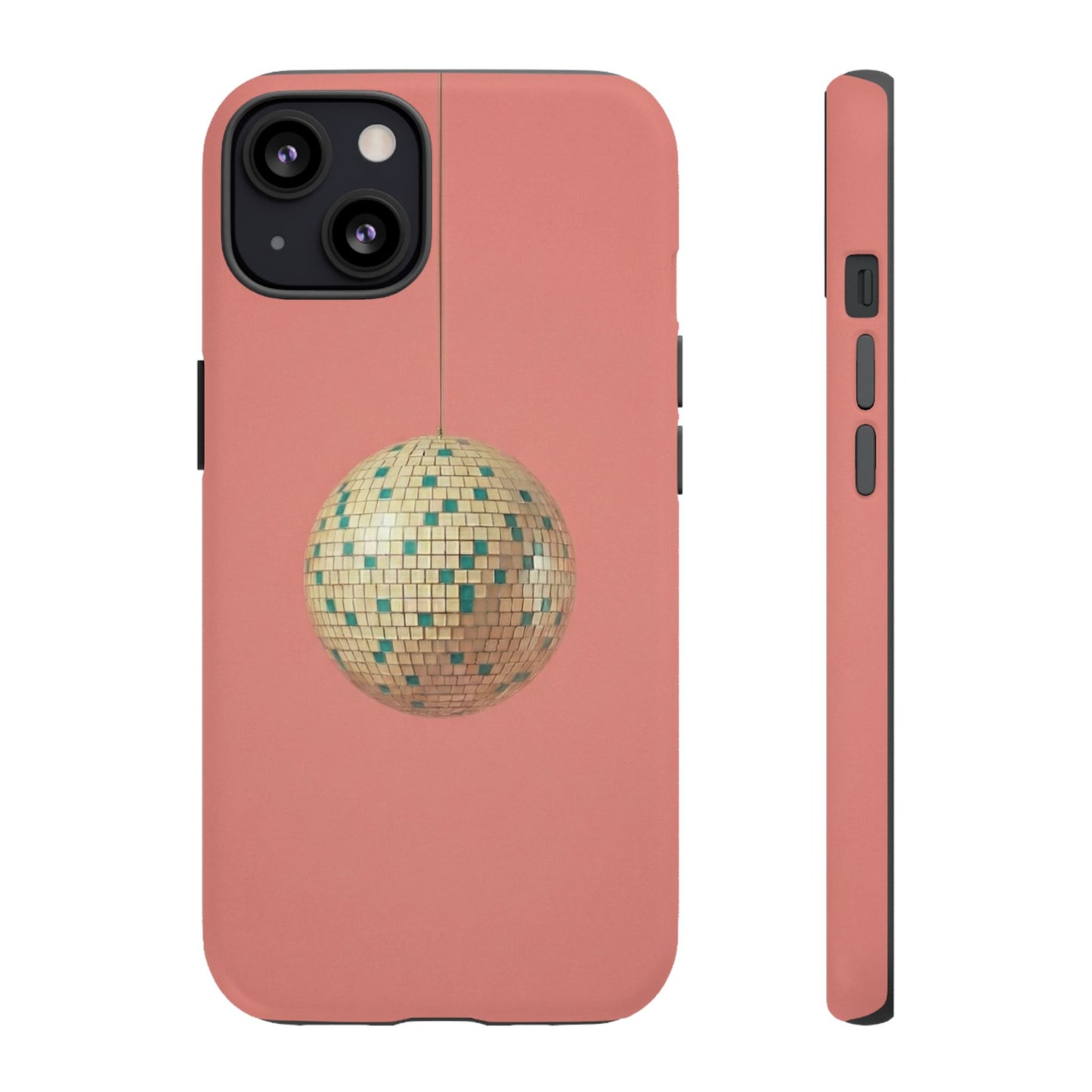 Disco Ball Tough Phone Case — Retro Pink Protective iPhone Cover