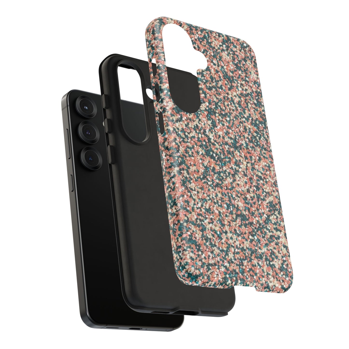 Speckled Pink & Teal Tough Phone Case — Durable Protective Cover