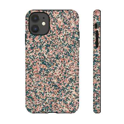 Glitter Speckle Tough Phone Case — Pink & Teal Protective Cover