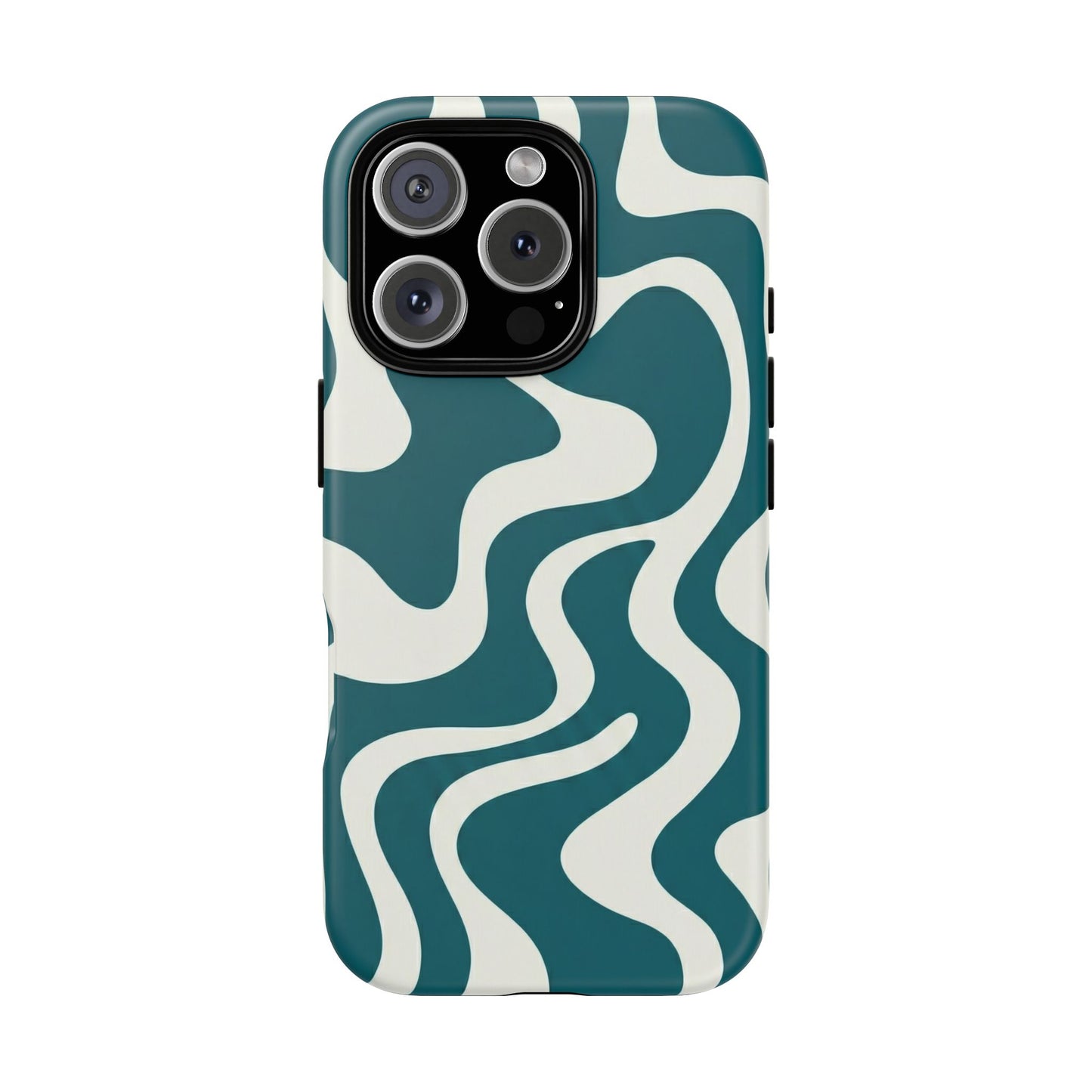 Teal Retro Swirl Tough Phone Case