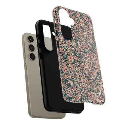 Speckled Pink & Teal Tough Phone Case — Durable Protective Cover