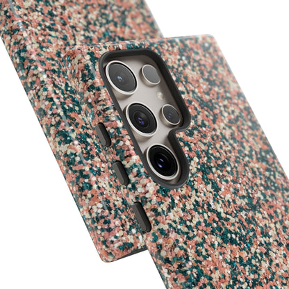 Speckled Pink & Teal Tough Phone Case — Durable Protective Cover