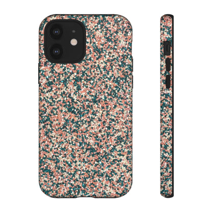 Glitter Speckle Tough Phone Case — Pink & Teal Protective Cover