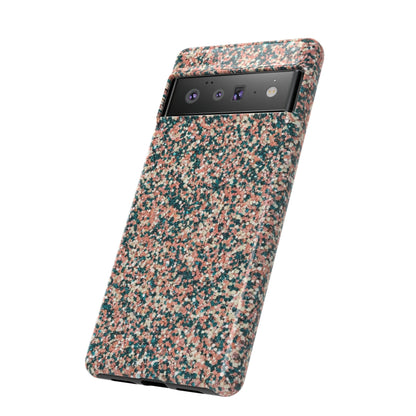 Speckled Confetti Tough Phone Case — Protective Floral Pink & Teal Design