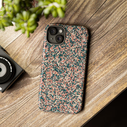 Glitter Speckle Tough Phone Case — Pink & Teal Protective Cover