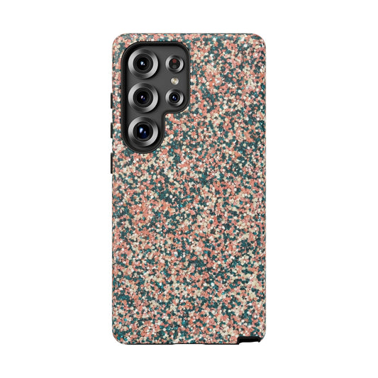 Speckled Pink & Teal Tough Phone Case — Durable Protective Cover