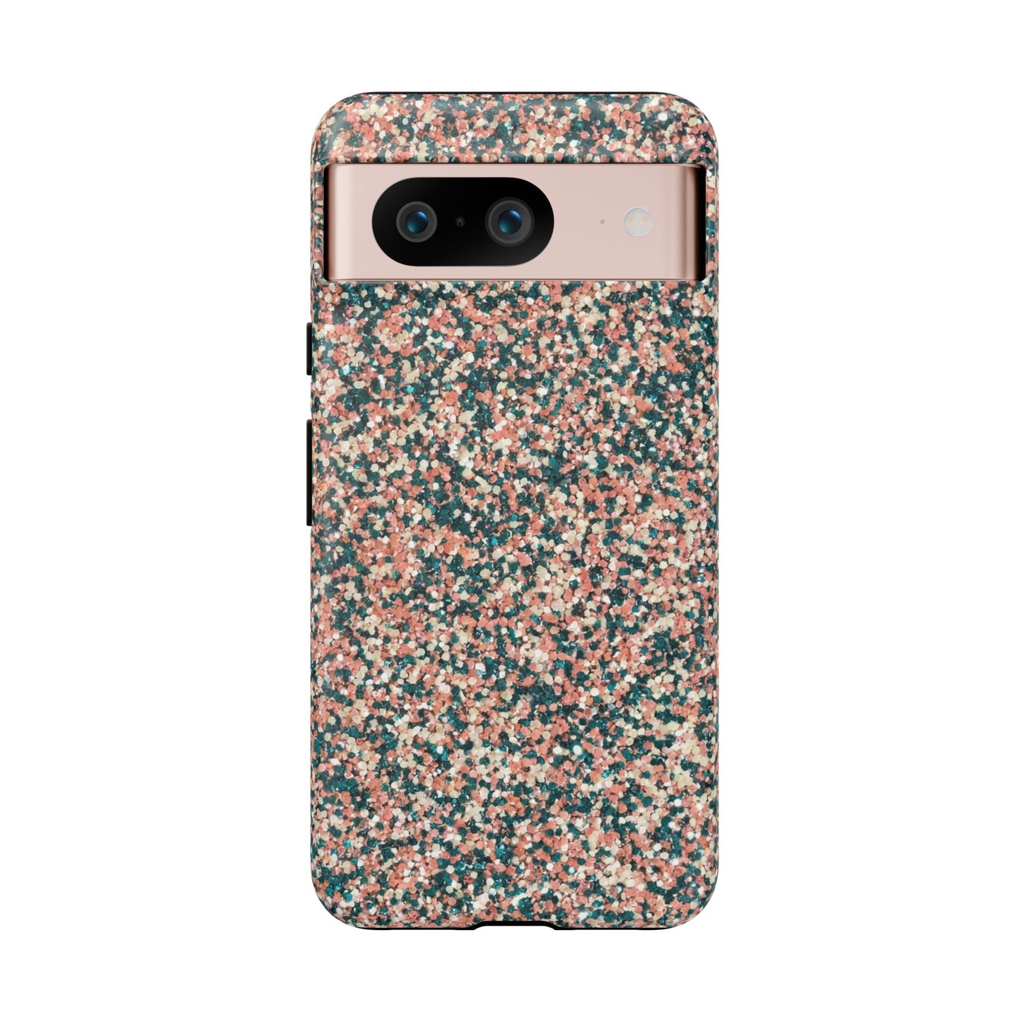 Speckled Confetti Tough Phone Case — Protective Floral Pink & Teal Design