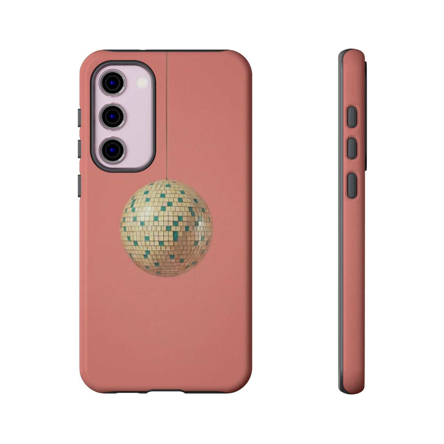 Disco Ball Tough Phone Case — Retro Pink Protective Cover