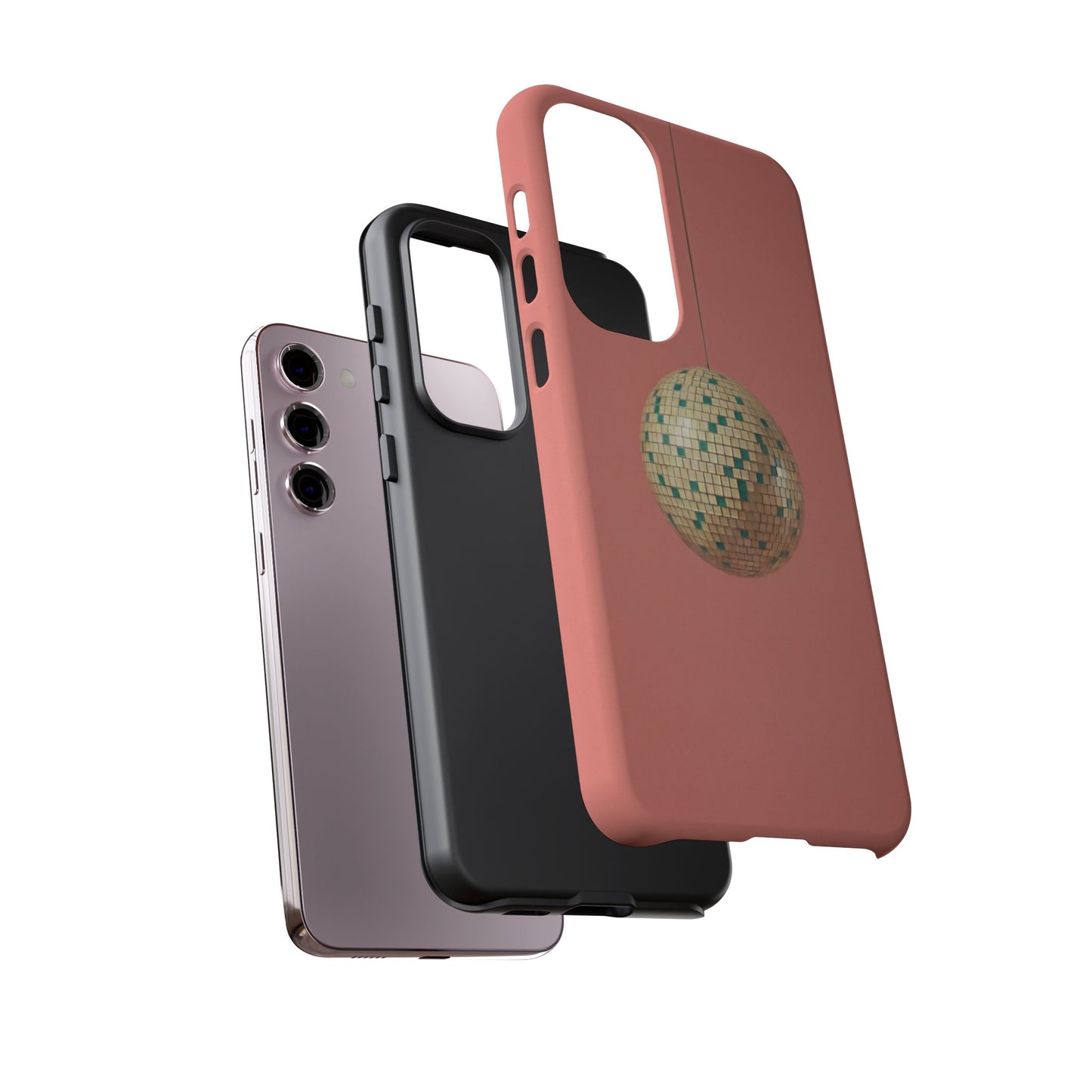 Disco Ball Tough Phone Case — Retro Pink Protective Cover