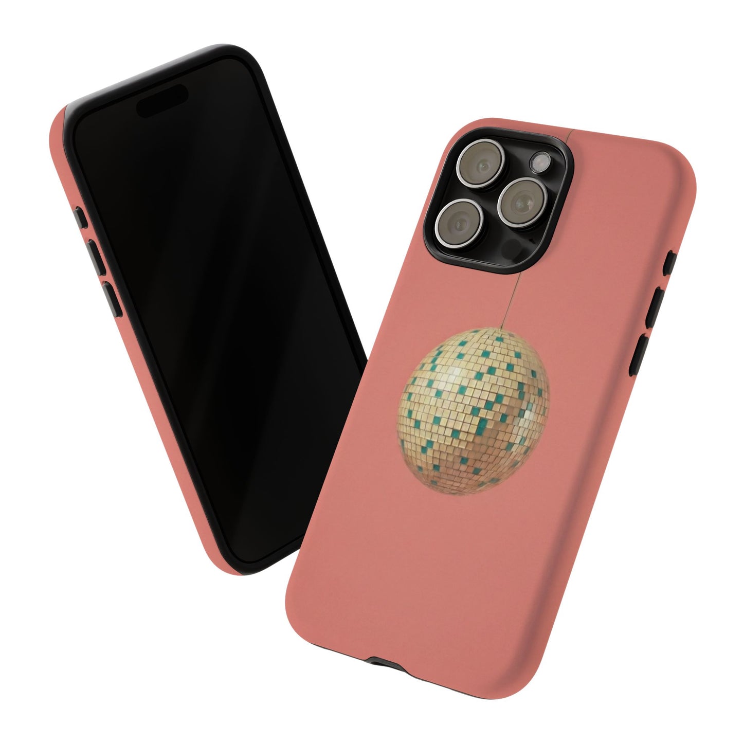 Disco Ball Tough Phone Case — Retro Pink Protective iPhone Cover