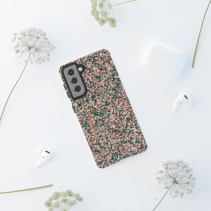 Speckled Pink & Teal Tough Phone Case — Durable Protective Cover