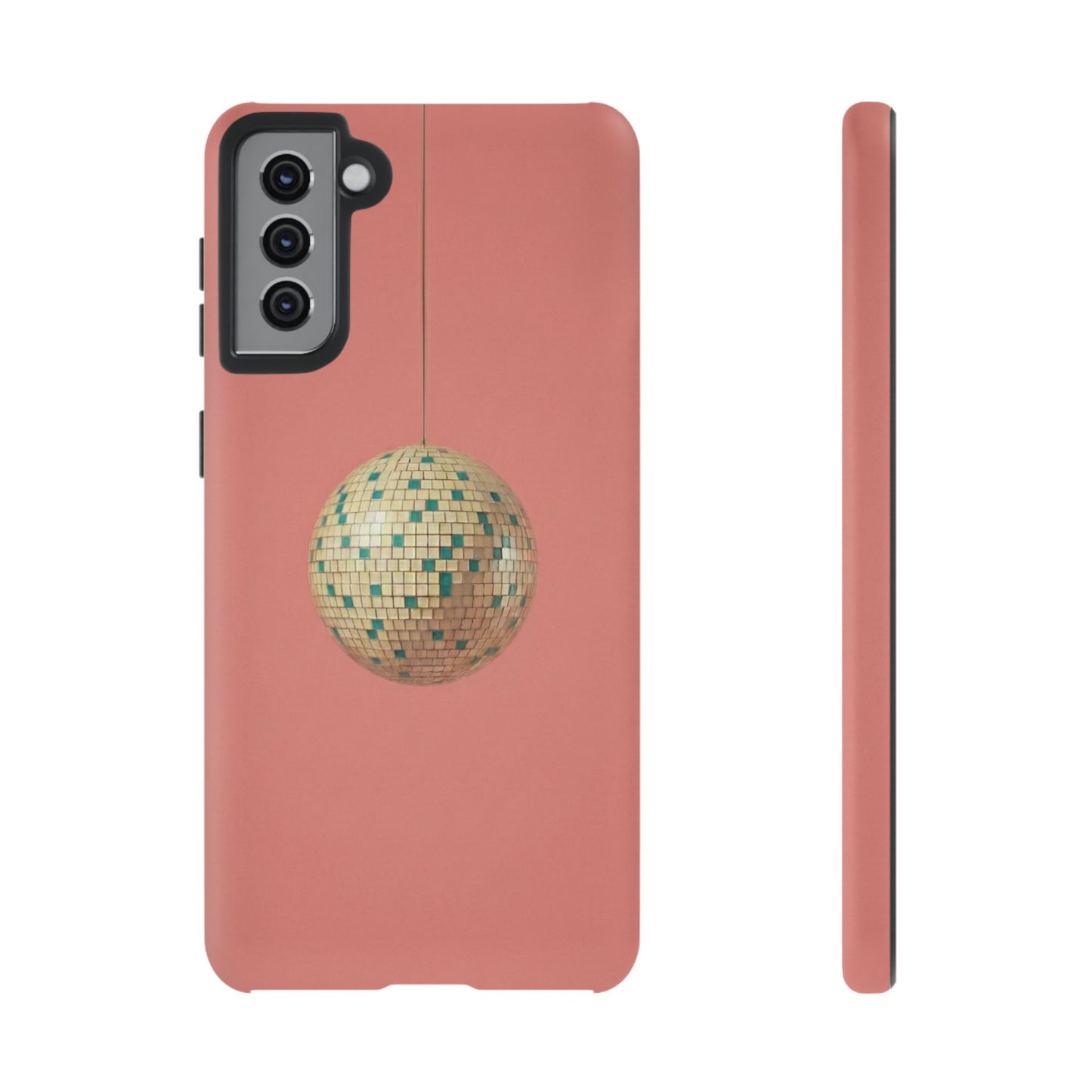 Disco Ball Tough Phone Case — Retro Pink Protective Cover
