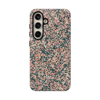 Speckled Pink & Teal Tough Phone Case — Durable Protective Cover
