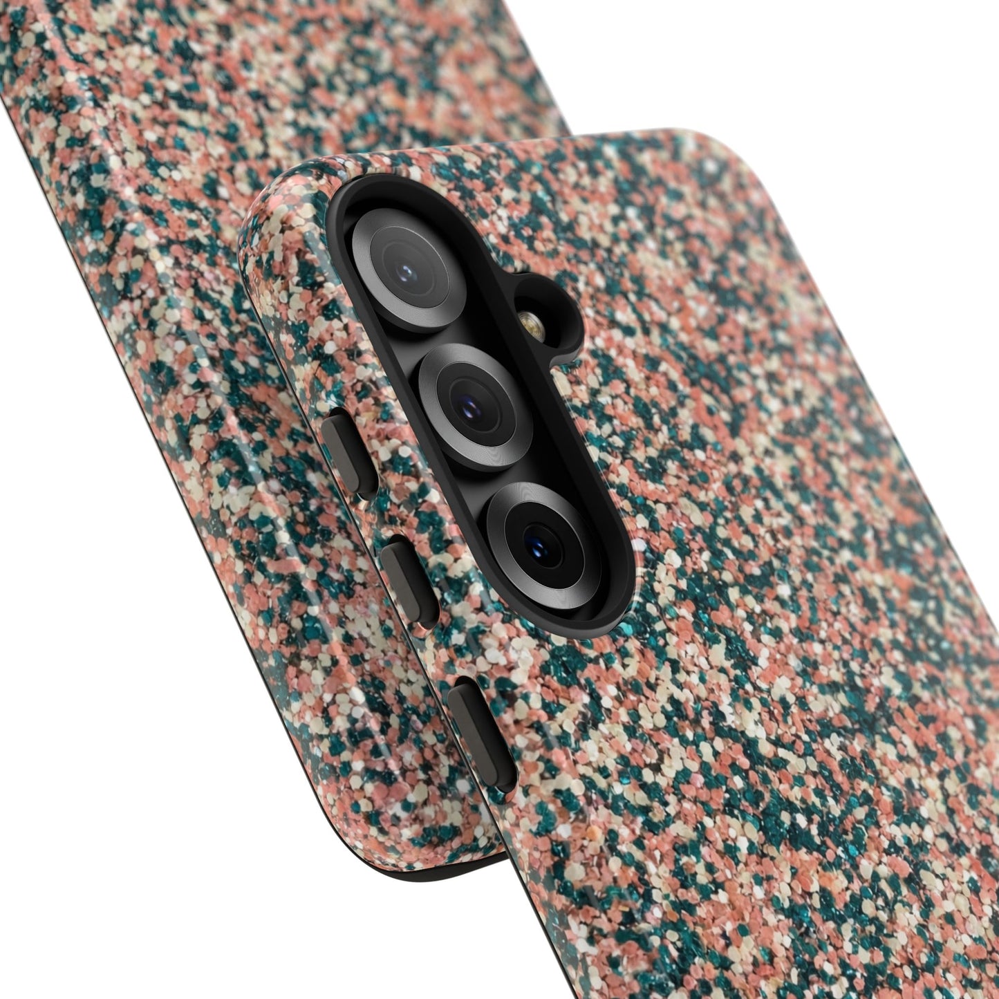 Speckled Pink & Teal Tough Phone Case — Durable Protective Cover