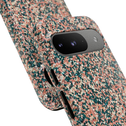 Speckled Confetti Tough Phone Case — Protective Floral Pink & Teal Design
