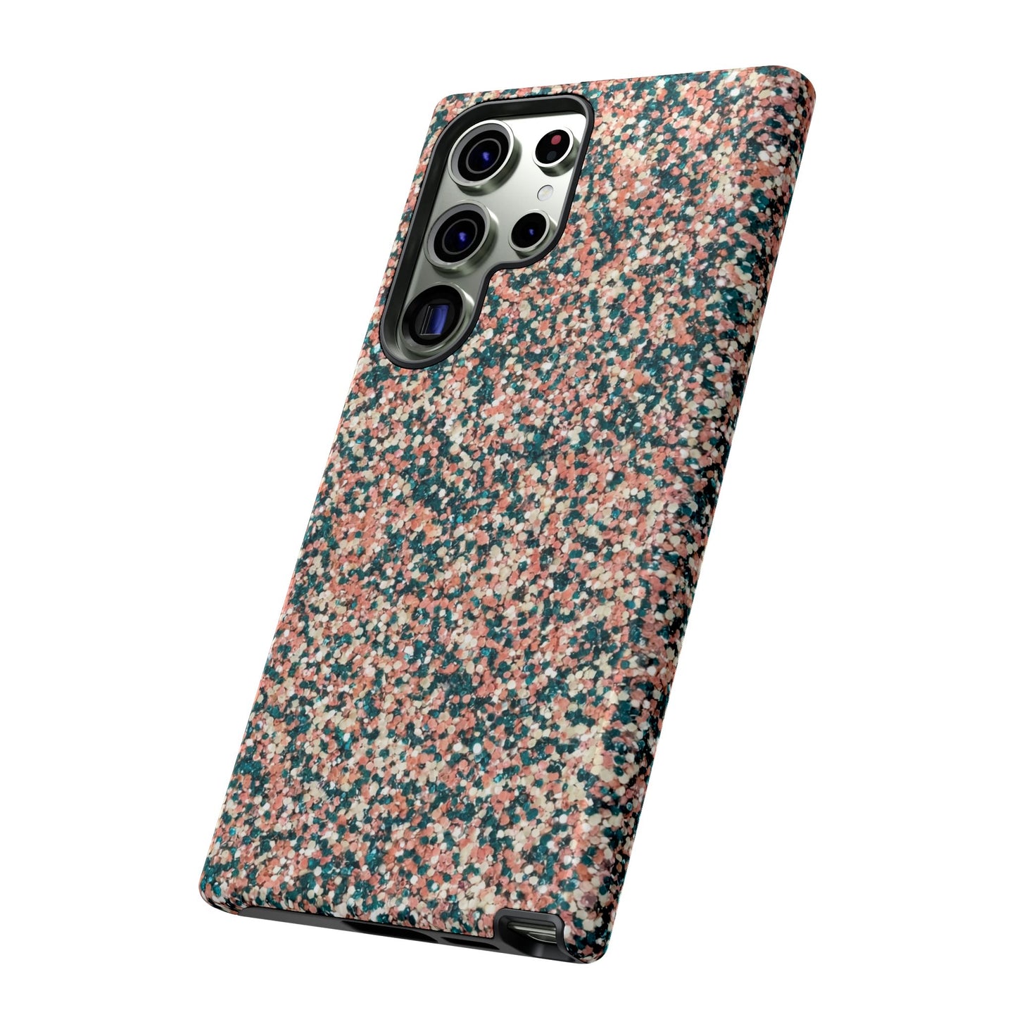 Speckled Pink & Teal Tough Phone Case — Durable Protective Cover