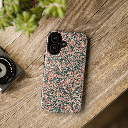 Glitter Speckle Tough Phone Case — Pink & Teal Protective Cover