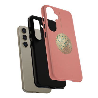 Disco Ball Tough Phone Case — Retro Pink Protective Cover