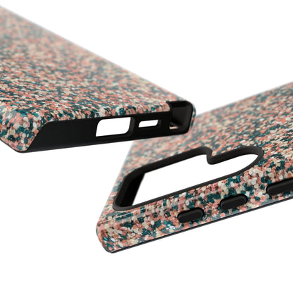 Speckled Pink & Teal Tough Phone Case — Durable Protective Cover