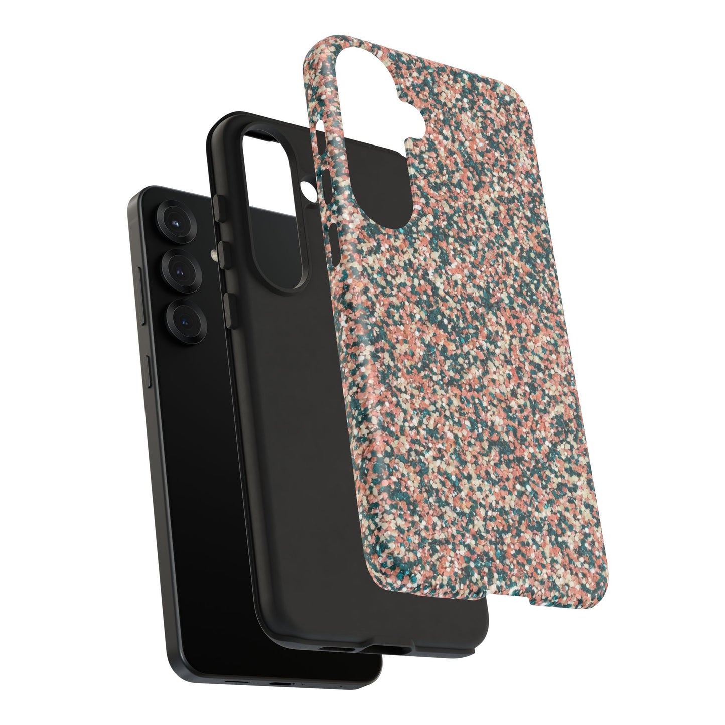 Speckled Pink & Teal Tough Phone Case — Durable Protective Cover