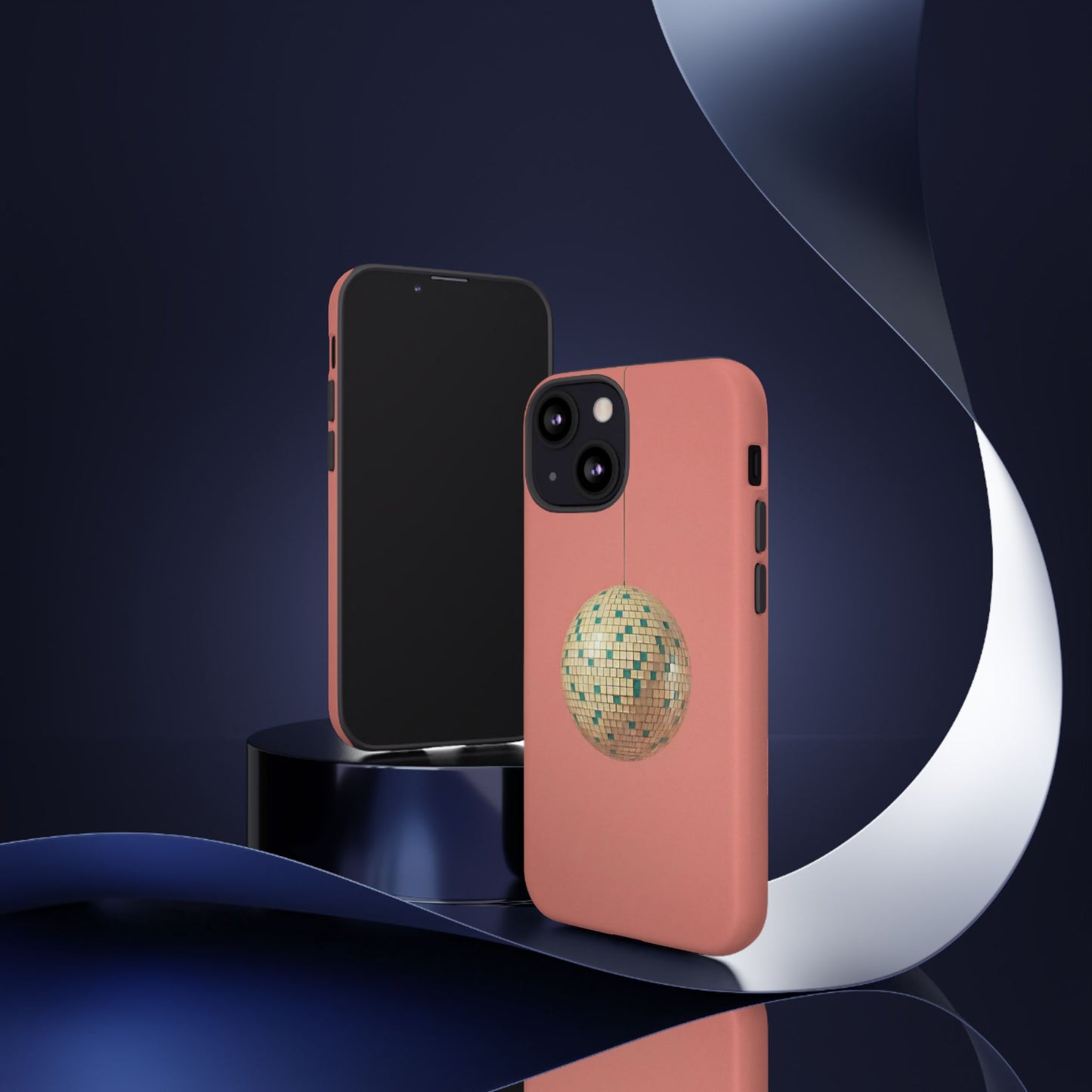 Disco Ball Tough Phone Case — Retro Pink Protective iPhone Cover