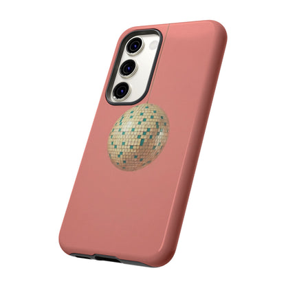 Disco Ball Tough Phone Case — Retro Pink Protective Cover