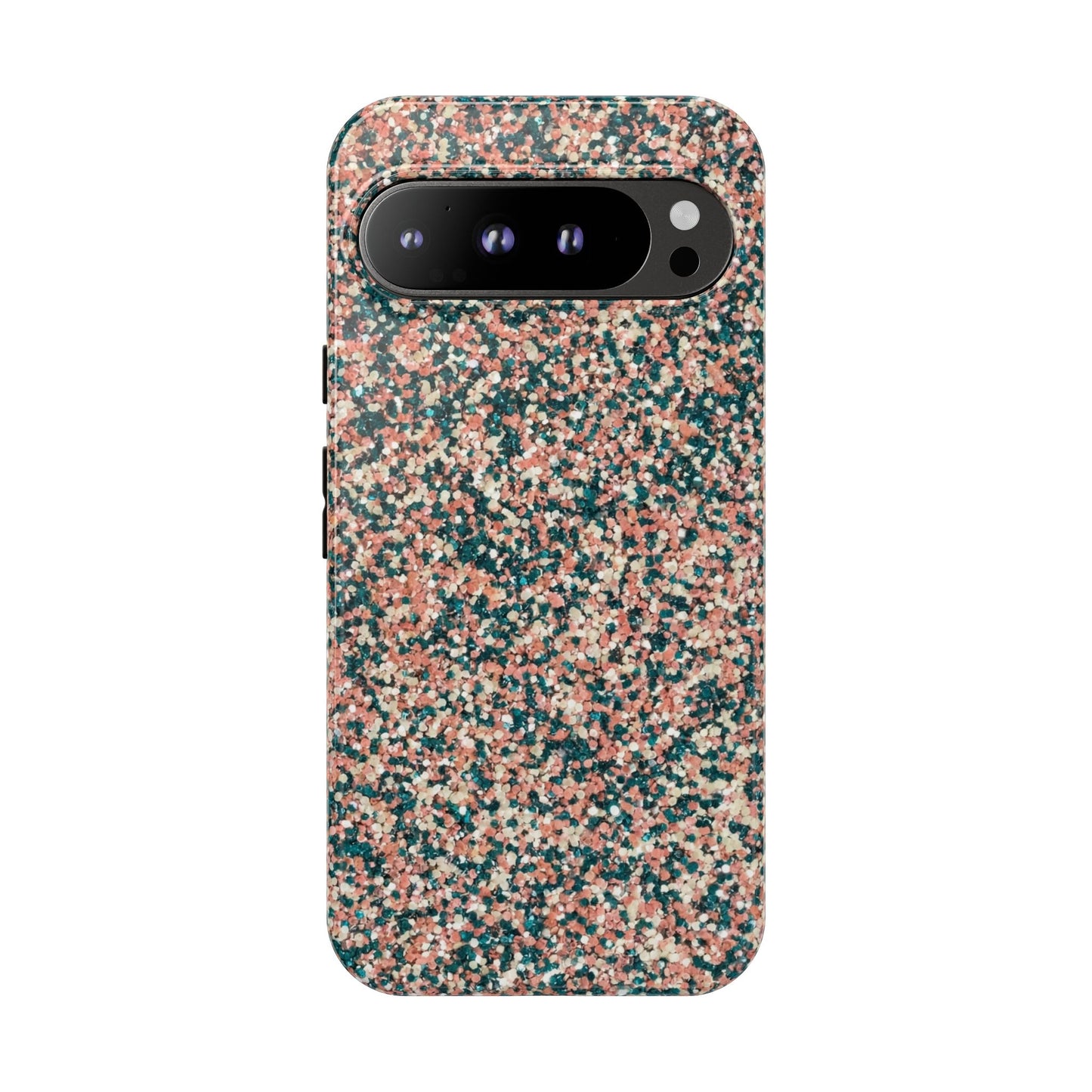 Speckled Confetti Tough Phone Case — Protective Floral Pink & Teal Design