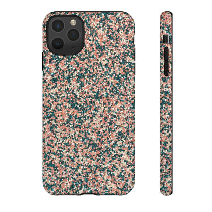 Glitter Speckle Tough Phone Case — Pink & Teal Protective Cover