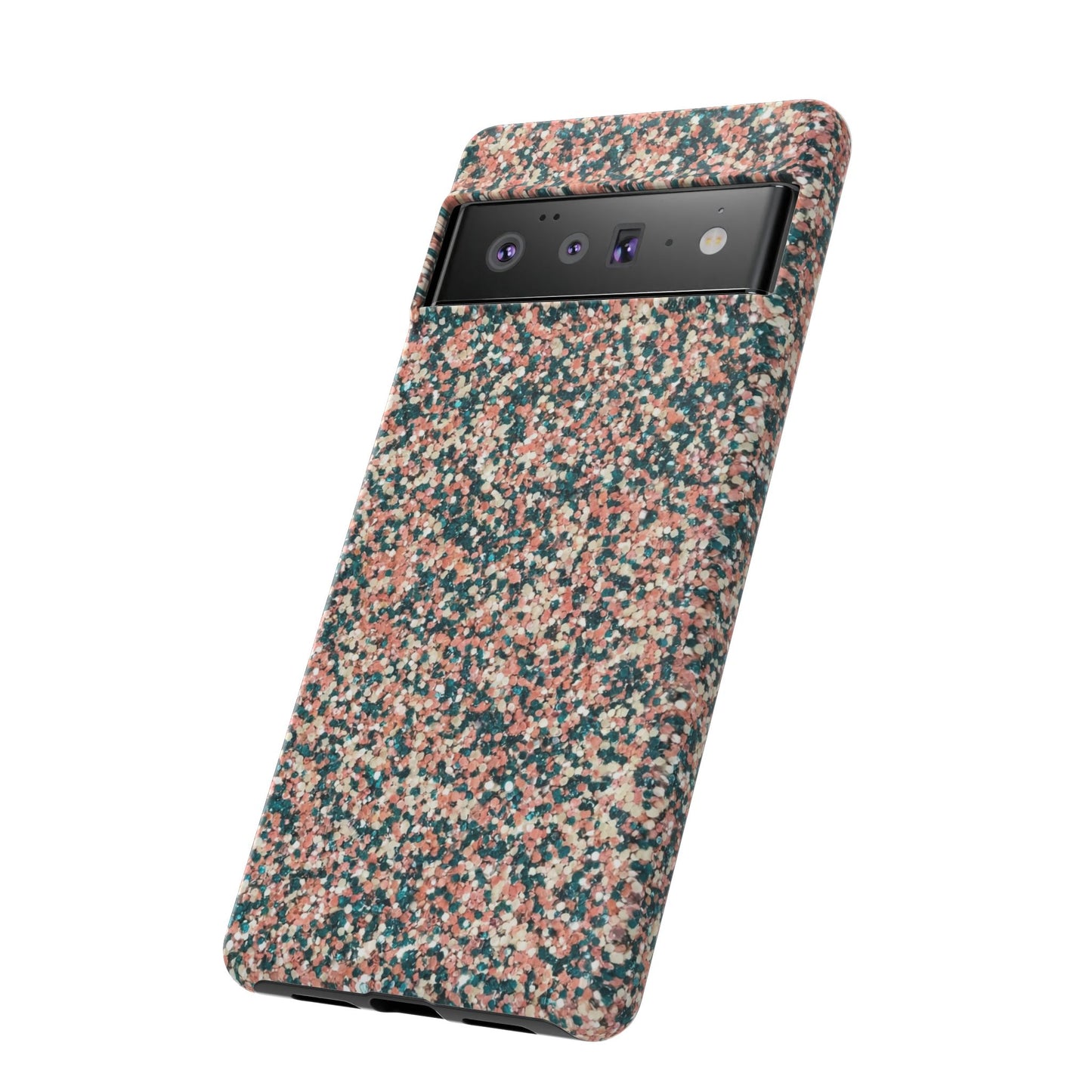 Speckled Confetti Tough Phone Case — Protective Floral Pink & Teal Design