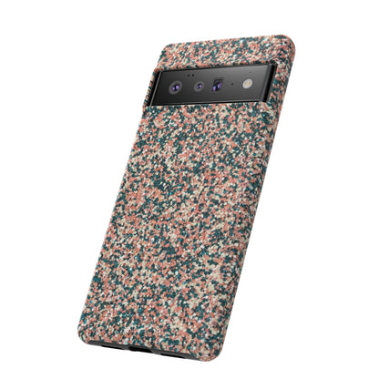 Speckled Confetti Tough Phone Case — Protective Floral Pink & Teal Design