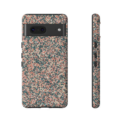 Speckled Confetti Tough Phone Case — Protective Floral Pink & Teal Design