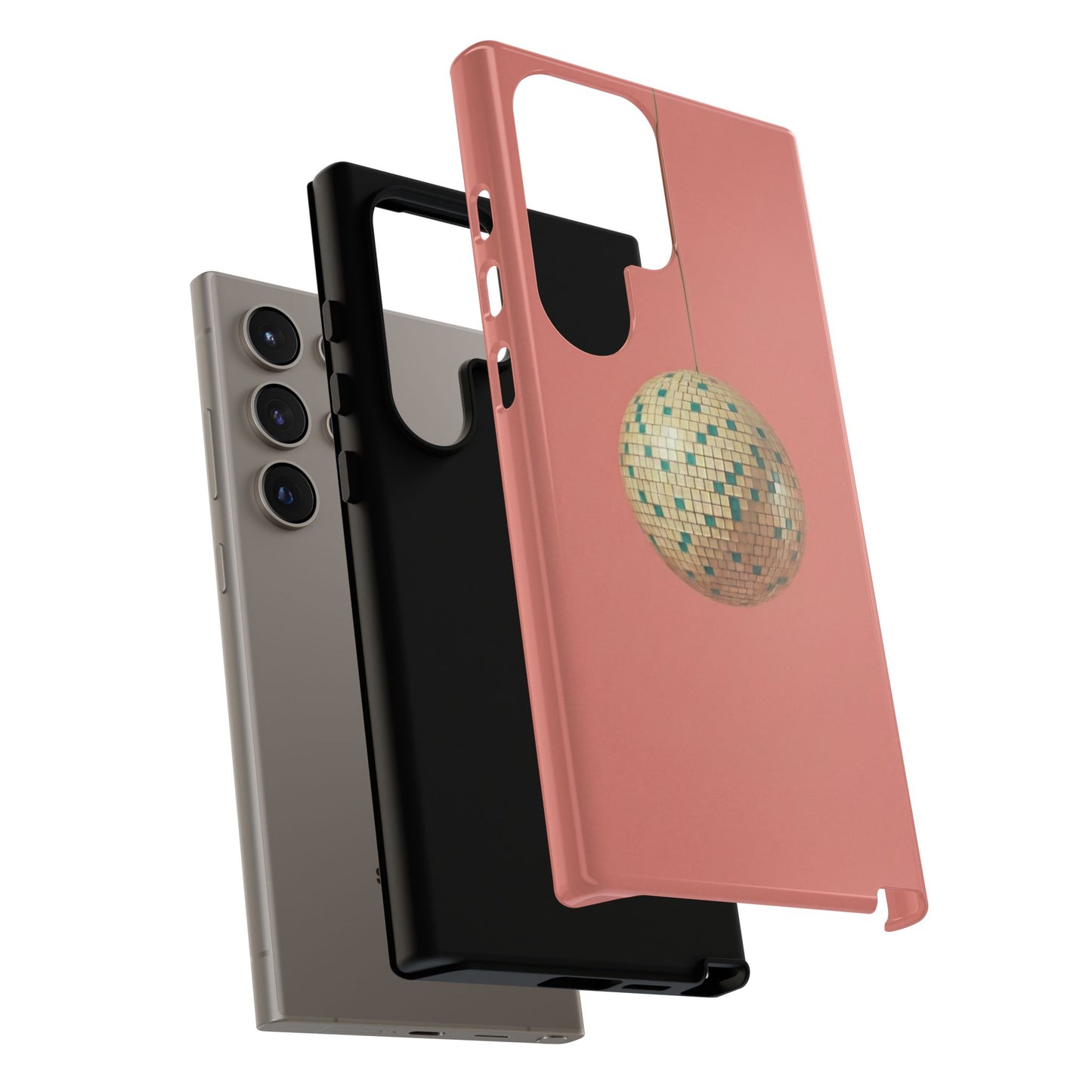 Disco Ball Tough Phone Case — Retro Pink Protective Cover