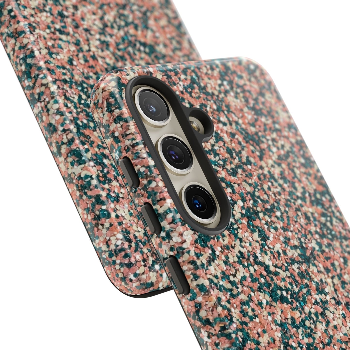 Speckled Pink & Teal Tough Phone Case — Durable Protective Cover