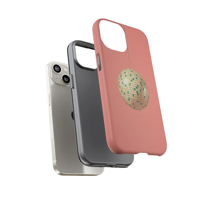 Disco Ball Tough Phone Case — Retro Pink Protective iPhone Cover