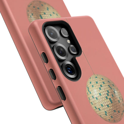 Disco Ball Tough Phone Case — Retro Pink Protective Cover